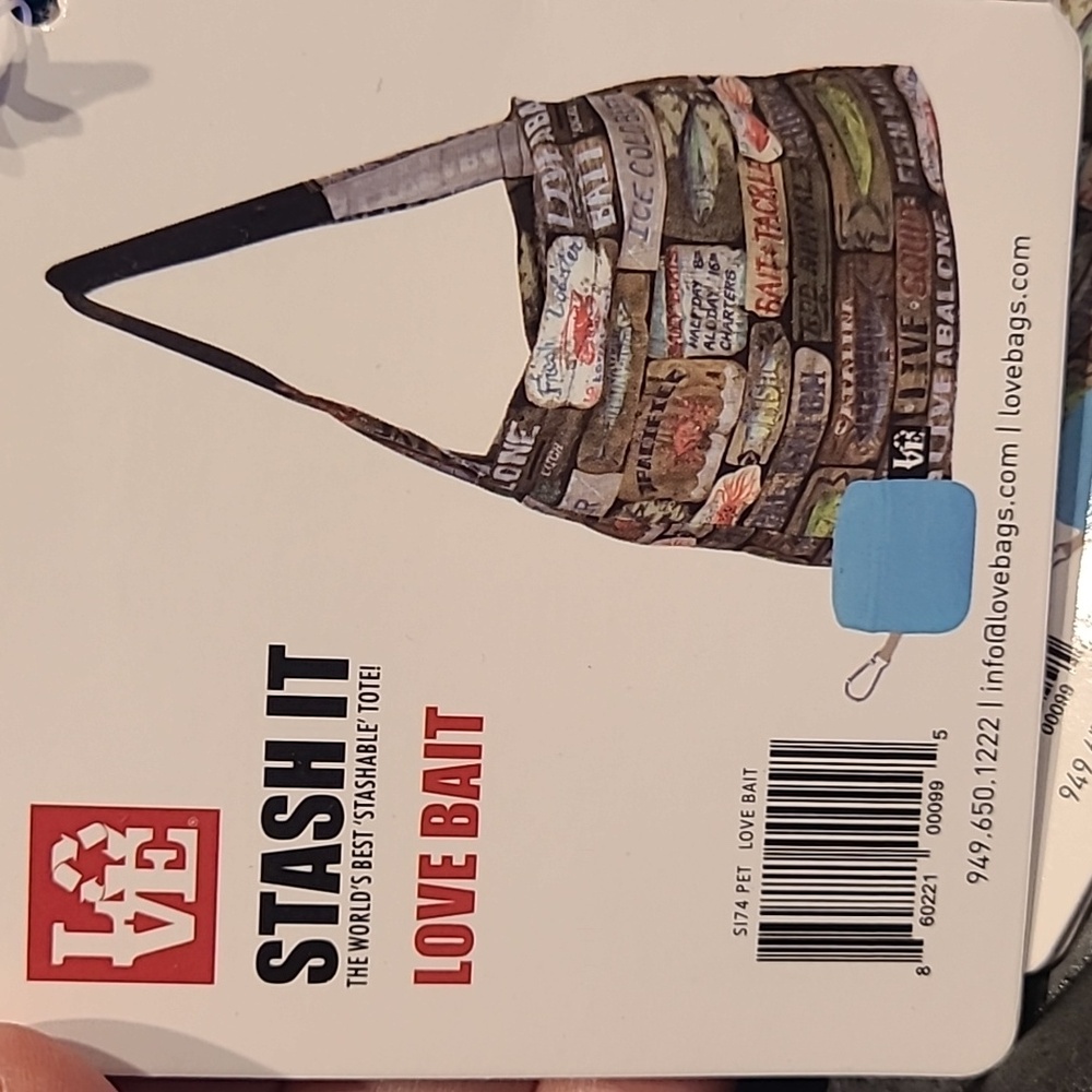 NWT Love Bag Eco-Friendly Reusable Stash It Tote - various patterns - Picture 8 of 12